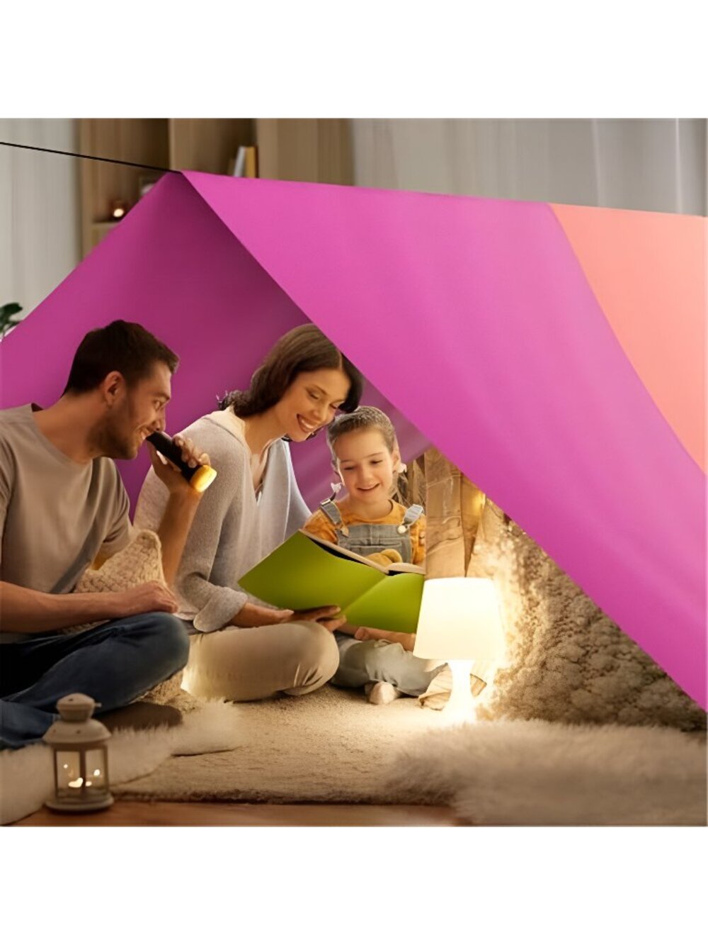 Blanket Fort Building Kit for Kids, Large Lightweight Fort Building Clips